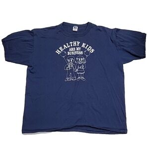 Vintage Russell Healthy Kids Are Business Single Stitch Shirt Men XL Made In USA